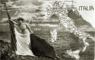 Cartolina per l'Esposizione di Pontevigodarzere (Padova) del 1910.