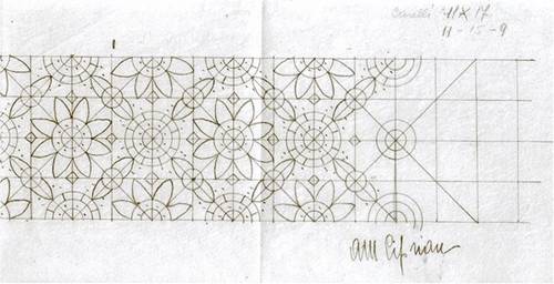 Anna Ciprian, disegno per un merletto.